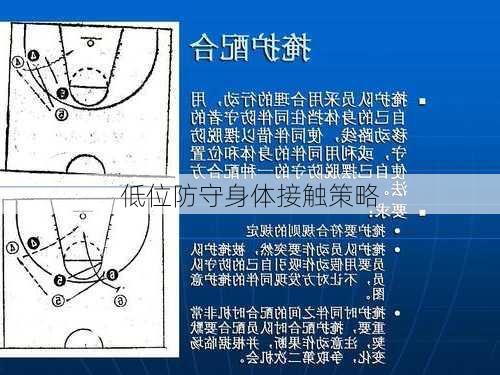 低位防守身体接触策略