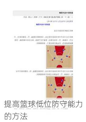 提高篮球低位防守能力的方法