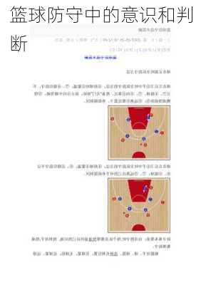 篮球防守中的意识和判断