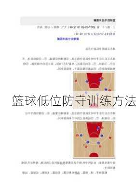 篮球低位防守训练方法