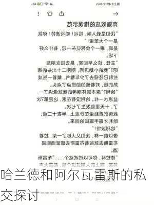哈兰德和阿尔瓦雷斯的私交探讨