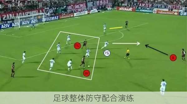 足球整体防守配合演练