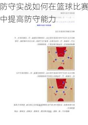 防守实战如何在篮球比赛中提高防守能力