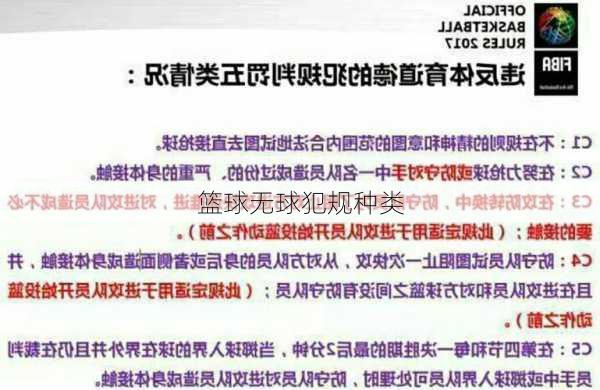 篮球无球犯规种类