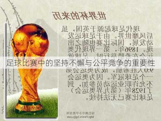 足球比赛中的坚持不懈与公平竞争的重要性