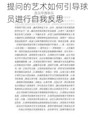 提问的艺术如何引导球员进行自我反思