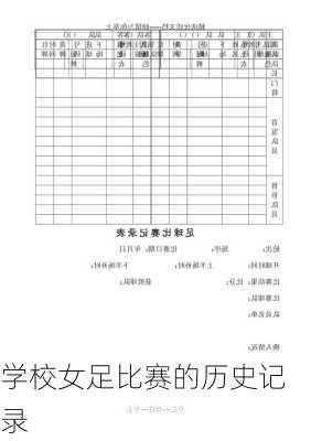 学校女足比赛的历史记录