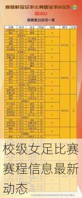 校级女足比赛赛程信息最新动态