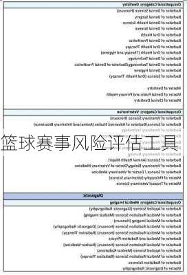 篮球赛事风险评估工具