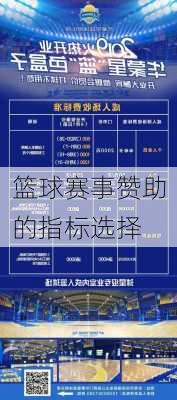 篮球赛事赞助的指标选择