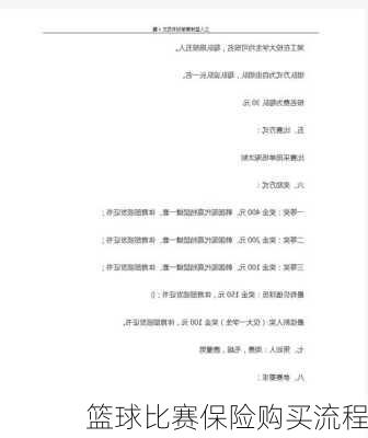 篮球比赛保险购买流程