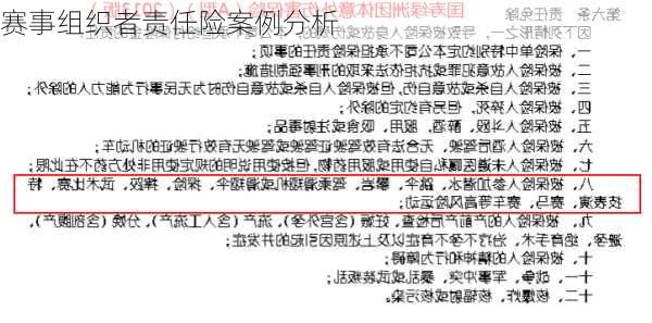 赛事组织者责任险案例分析