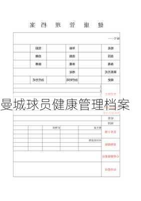 曼城球员健康管理档案