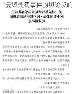 曼城处罚事件的舆论反响