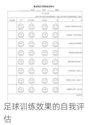 足球训练效果的自我评估