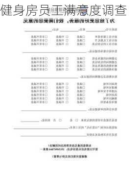 健身房员工满意度调查