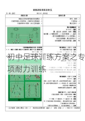 初中足球训练方案之专项耐力训练
