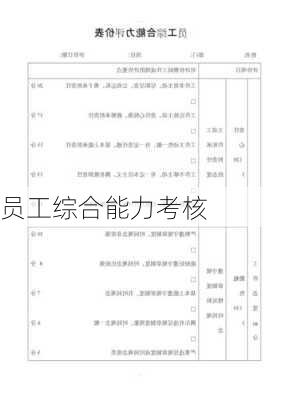 员工综合能力考核