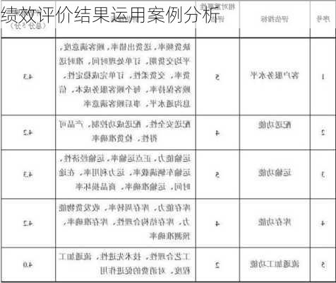 绩效评价结果运用案例分析
