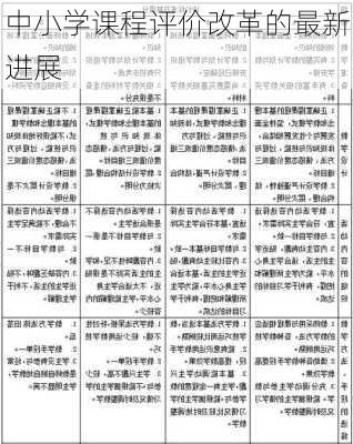 中小学课程评价改革的最新进展