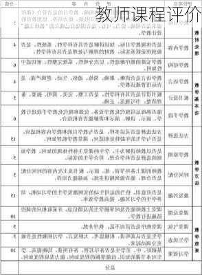 教师课程评价