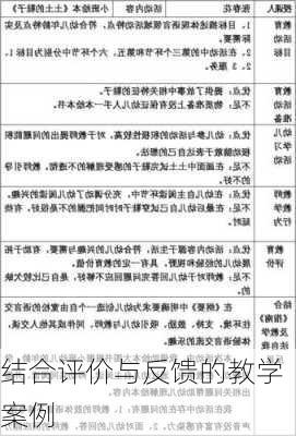 结合评价与反馈的教学案例