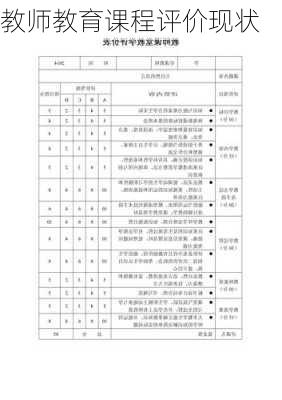 教师教育课程评价现状
