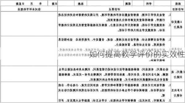 如何提高教学评价的实效性
