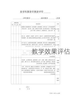 教学效果评估