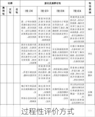 过程性评价方式