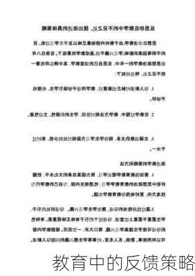 教育中的反馈策略