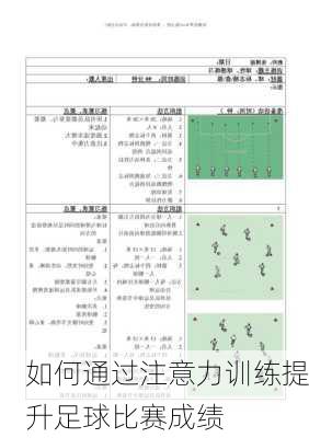 如何通过注意力训练提升足球比赛成绩