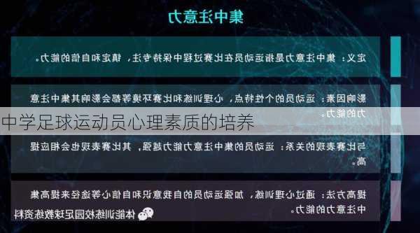 中学足球运动员心理素质的培养