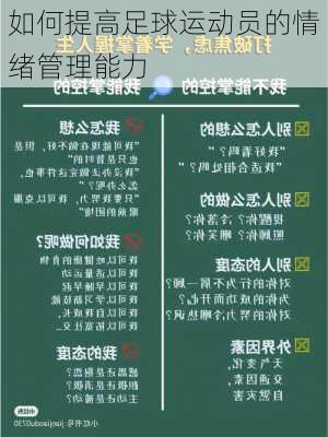如何提高足球运动员的情绪管理能力