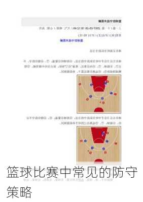 篮球比赛中常见的防守策略