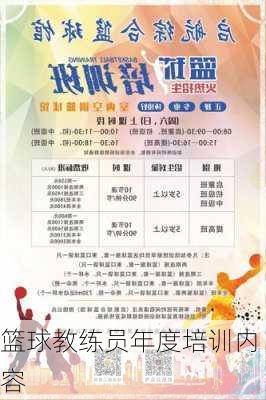 篮球教练员年度培训内容