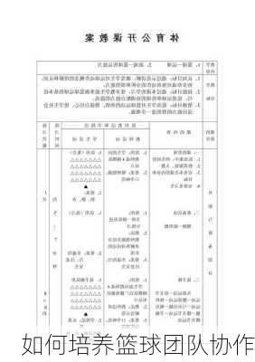 如何培养篮球团队协作