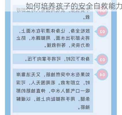 如何培养孩子的安全自救能力