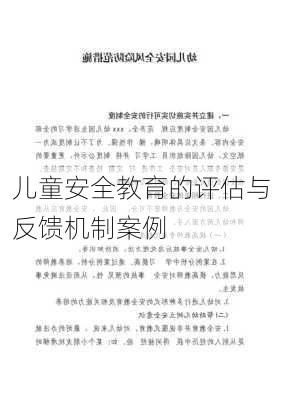 儿童安全教育的评估与反馈机制案例