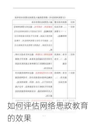 如何评估网络思政教育的效果