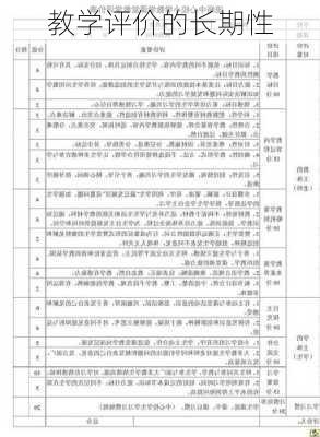教学评价的长期性