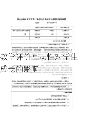 教学评价互动性对学生成长的影响