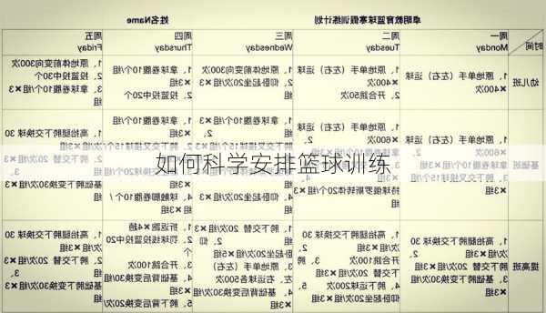 如何科学安排篮球训练