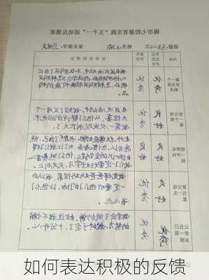 如何表达积极的反馈