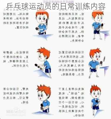 乒乓球运动员的日常训练内容