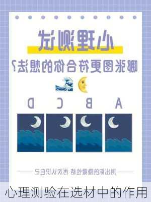 心理测验在选材中的作用