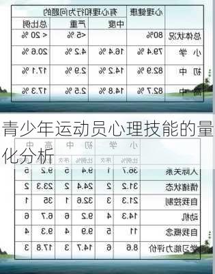 青少年运动员心理技能的量化分析