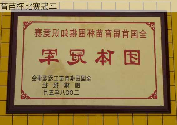 育苗杯比赛冠军