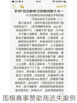 围棋赛事赞助商流失案例