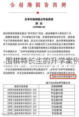 围棋特长生的升学案例